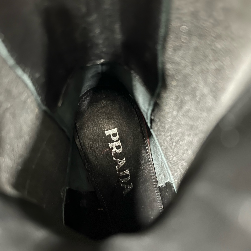 PRADA Metallic Leather Mid-Calf Boots EU:39.5 - Picture 9 of 11